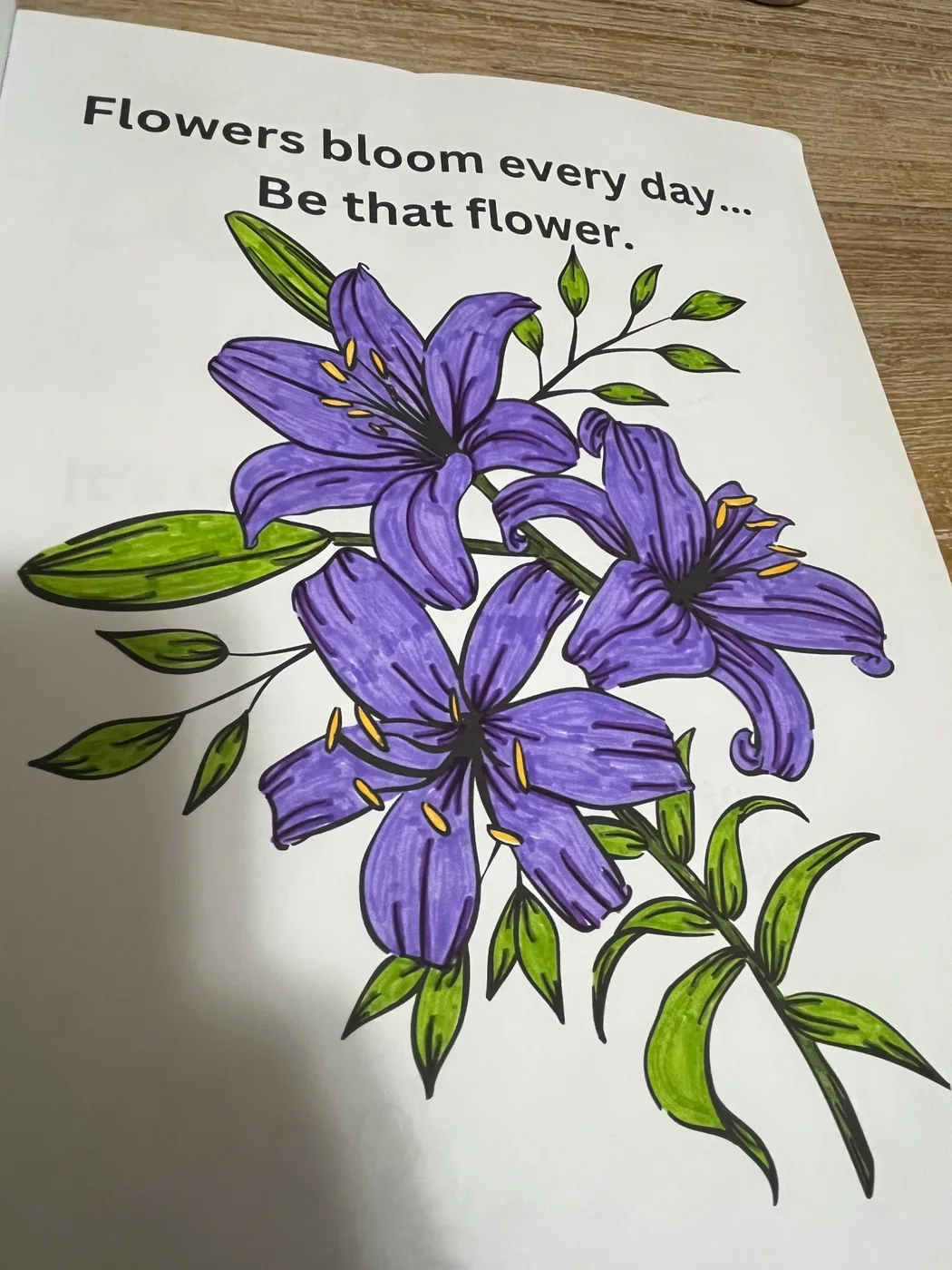 Another colored floral page