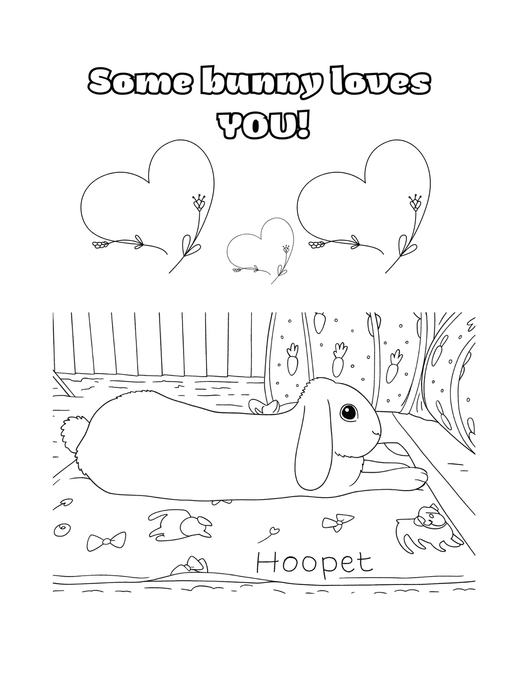 Line drawing inspired by Hoopet